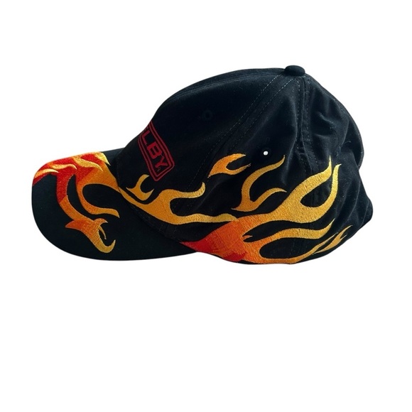 Shelby Black Cap with Flame Design - Picture 2 of 7